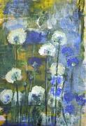 Blauwe en witte bloemen (te koop)